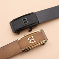 The New Buckle Toothless Automatic Buckle Belt Men'S Casual Style Business All-Match Waist Belt Personality Youth Trendy Pants