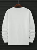 Manfinity Homme Men'S Loose Fit Letter Print Long Sleeve Vintage Going Out Sweatshirt, Friends, for Fall