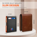 Wallet for Men Slim, Genuine Leather Minimalist Mens Wallet RFID Blocking Credit Card Holder with Money Clip, Best Gift