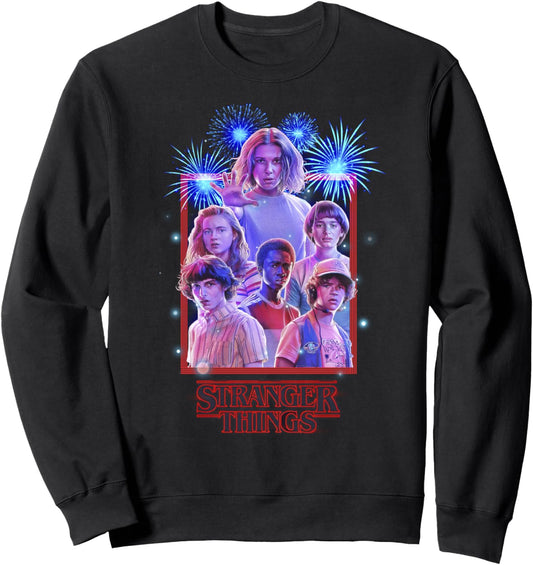 Netflix  Group Shot Fireworks Poster Sweatshirt