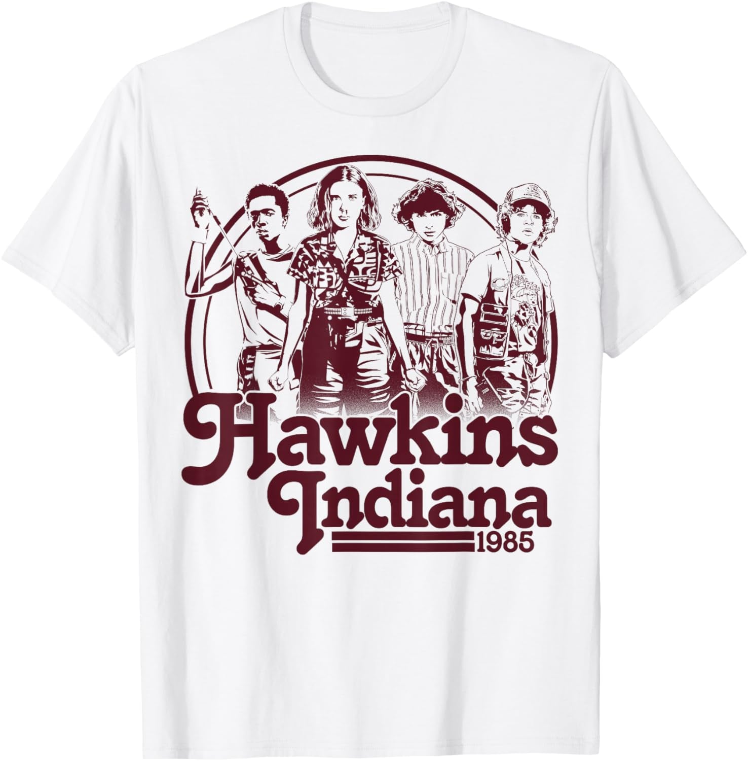 Netflix  Hawkins Indiana Group Shot 1985 T-Shirt