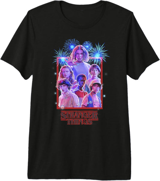 Netflix  Group Shot Fireworks Poster Premium Tri-Blend T-Shirt