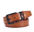 Men'S PU Leather Alloy Pin Square Buckle Belt Businessleisure Belts 2023 Fashion Black Coffee Brown Waistbelts for Men