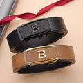 The New Buckle Toothless Automatic Buckle Belt Men'S Casual Style Business All-Match Waist Belt Personality Youth Trendy Pants